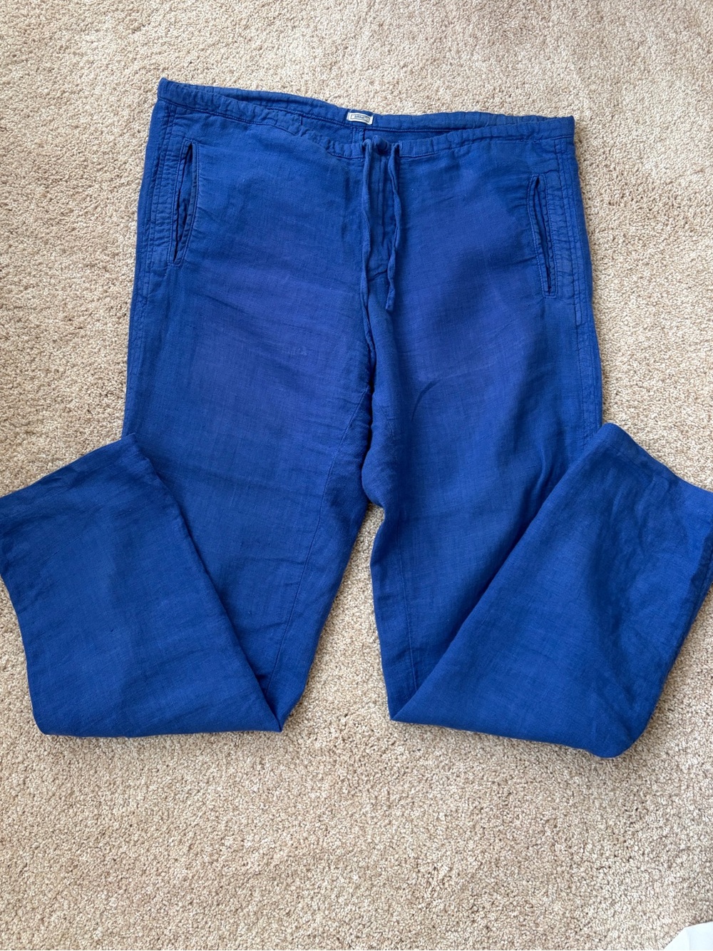 BRINE BLUE LINEN PANTS